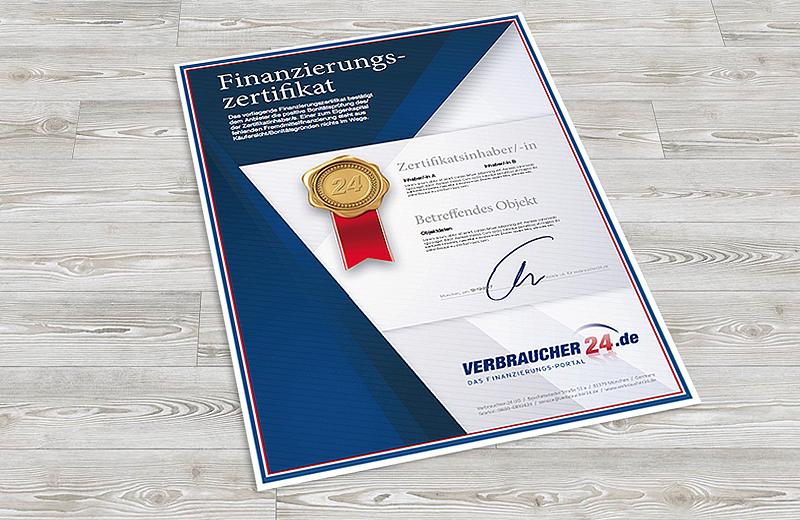 Ihr Vorteil: das Verbraucher24-Zertifikat! Ihr Vorteil: das Verbraucher24-Zertifikat!